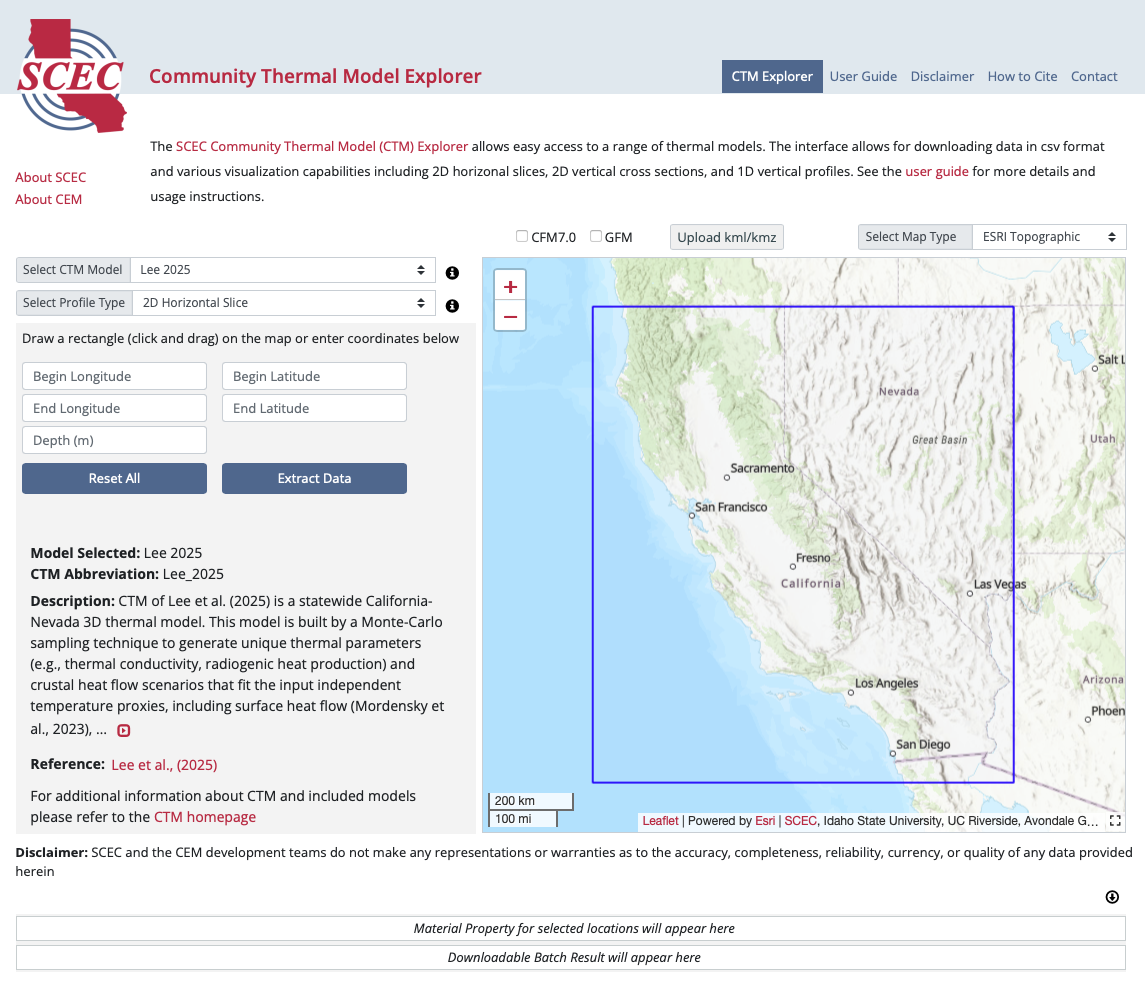 Screen capture of CTM Explorer interface