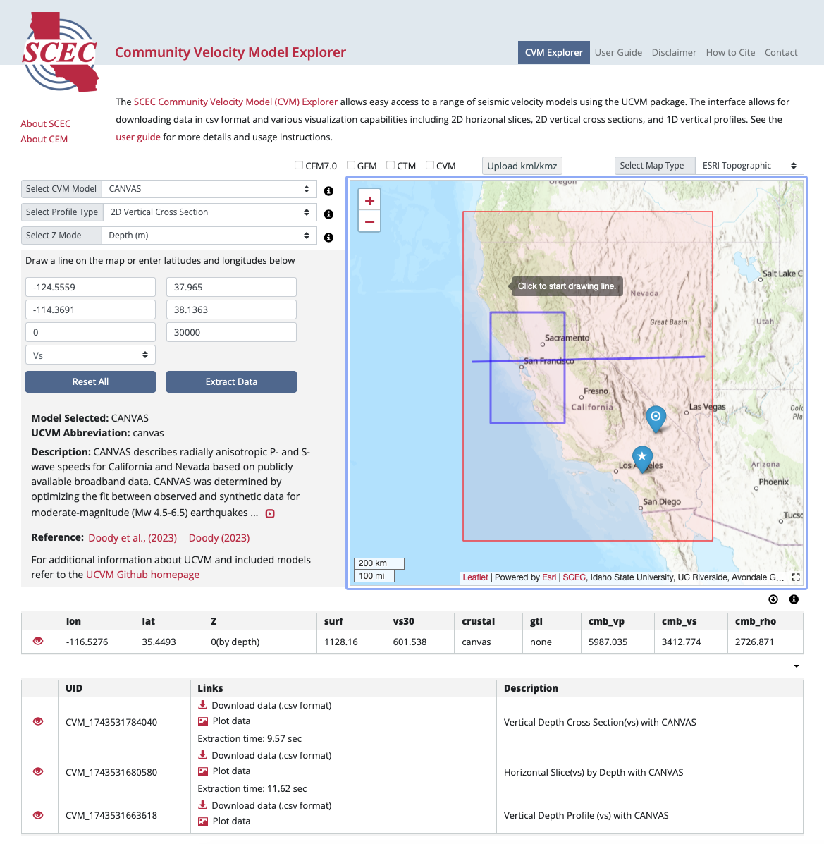 Screen capture of CVM Explorer interface